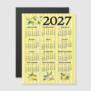 Convite Calendário 2027 Estilo Italiano Limões Listras Ama