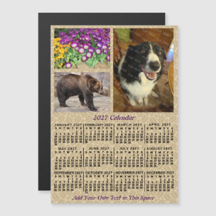 Convite Calendário de 2027 Café com 3 Fotos Personalizadas