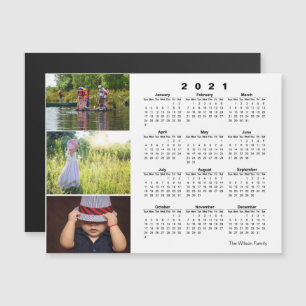 Convite Calendário de Três Fotos 2021