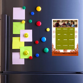 Convite calendário dos cactos de cowboy verde-oliva