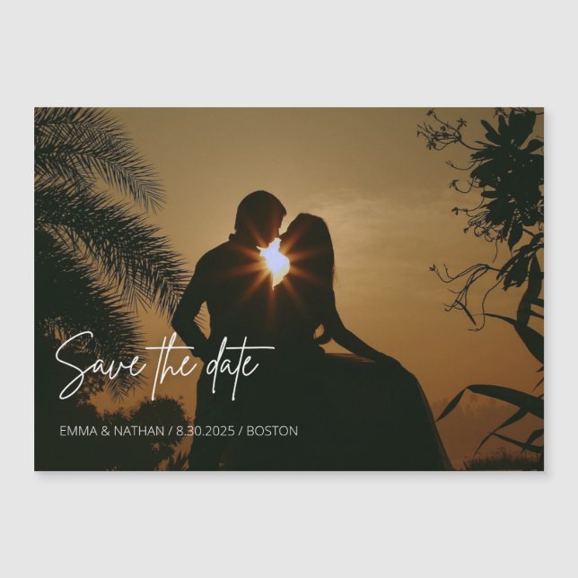 Convite Calendário Magnético de Foto Salve a Data (Frente)