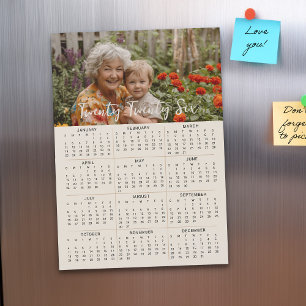 Convite Calendário Magnético de Fotos 2026 Ano Completo 5x