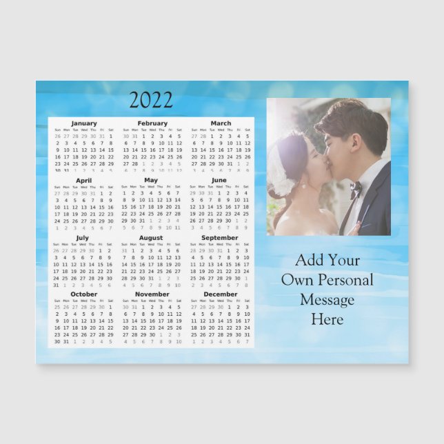 Convite Calendário Mini de Fotos de Casamento 2022 (Frente)