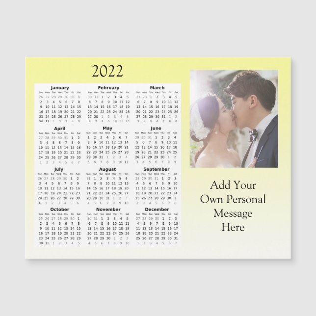 Convite Calendário Mini de Fotos de Casamento 2022  (Frente)