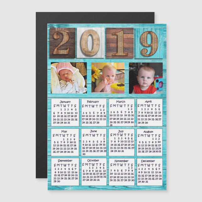 Convite Calendário Personalizado de Foto 2019 (Frente/Verso)