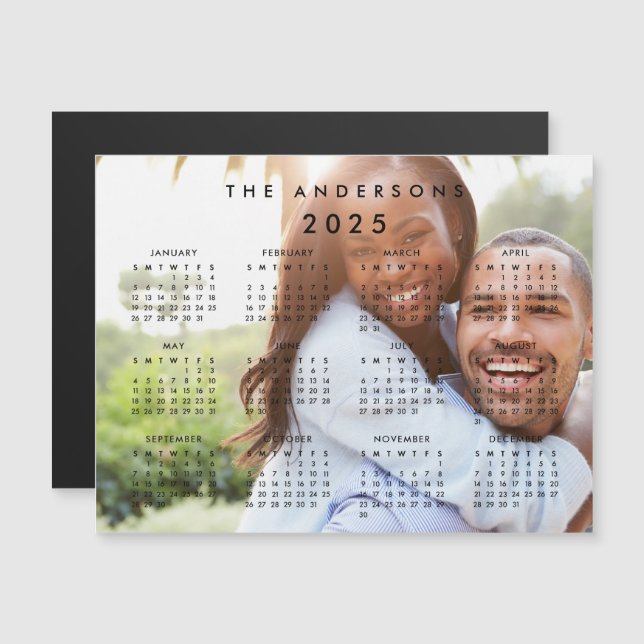 Convite Calendário Personalizado de Foto 2025 (Frente/Verso)