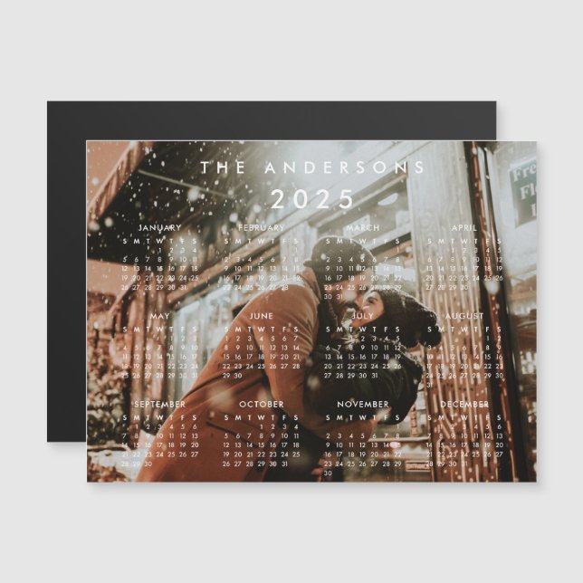 Convite Calendário Personalizado de Foto 2025 (Frente/Verso)