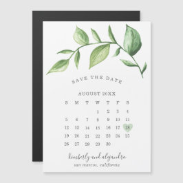 Convite Calendário Rustic Greenery Salve a Data