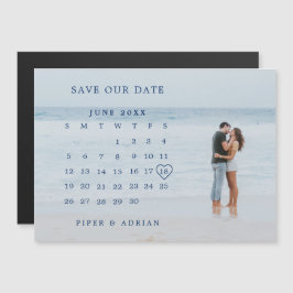 Convite Calendário Simples com Foto Sobreposta - Save the
