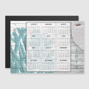 Convite Calendários do Miniímã de 2018 em dólar e cora