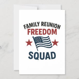 Convite Camisa da Reunião da Família Freedom Squad - Patri