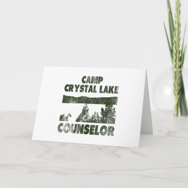 Convite Camp Crystal Lake Counselor Halloween humorous (Frente)