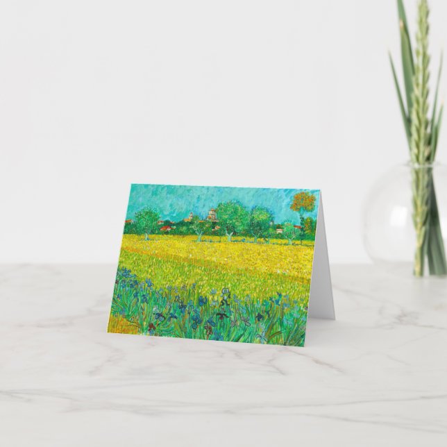 Convite Campo com Íris perto de Arles de Van Gogh (Frente)