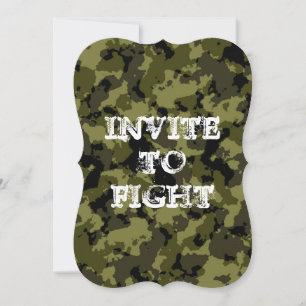 Convite camuflado personalizável para combater o z
