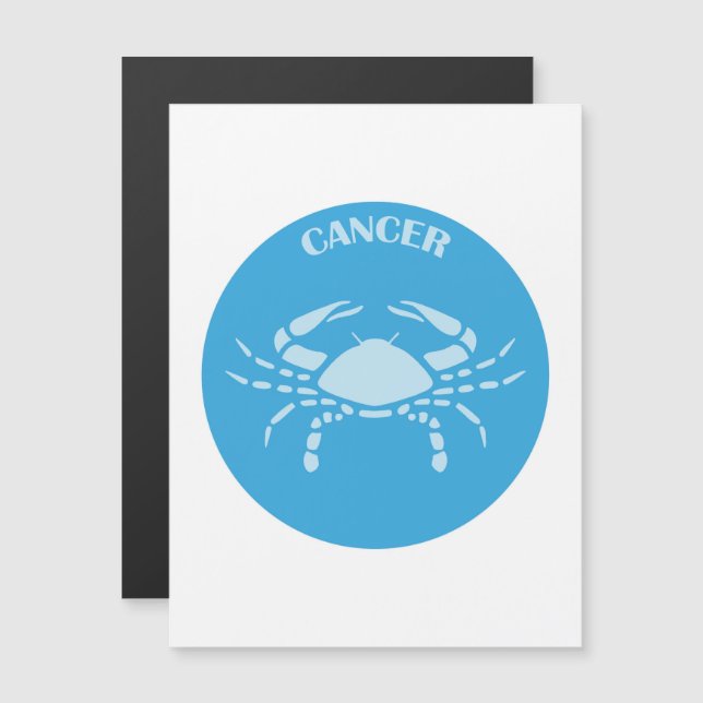 Convite Cancer, Sinal Zodiac, Horoscópio, Astrologia (Frente/Verso)