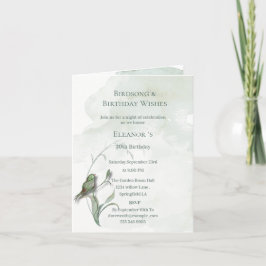 Convite Canções de pássaros e votos dobrados