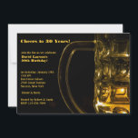 Convite Caneca de Cerveja<br><div class="desc">Uma caneca brilhante de cerveja dourada contra um fundo preto define a cena para este convite de festa masculino. Perfeito para aniversários,  festas de aposentadoria,  despedidas de solteiro,  festas de despedida e muito mais.</div>