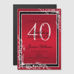Convite Cantos Decortivos Ruby & Black Birthday
