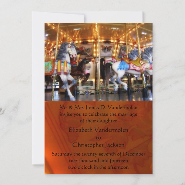 Convite Carousel Wedding (Frente)