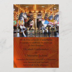Convite Carousel Wedding