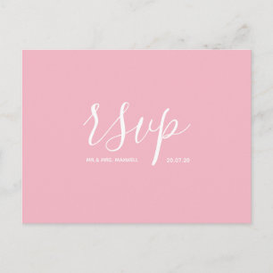Convite Cartão de RSVP de casamento   Cartão postal de let