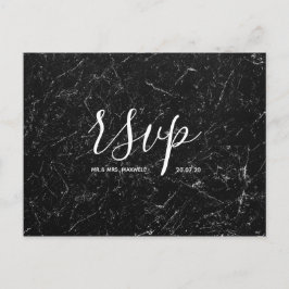 Convite Cartão de RSVP de casamento | Cartão postal de már