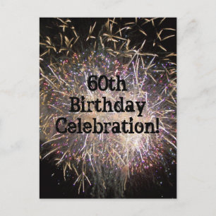Convite Cartão postal de 60° aniversário