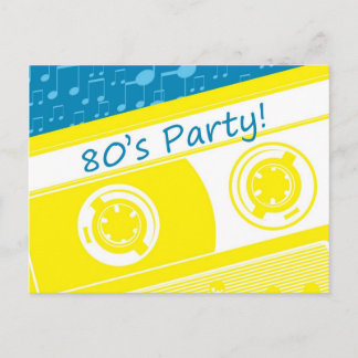Convite Cartão postal de 80 Festas