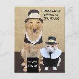 Convite Cartão postal de Ação de Graças/Convite