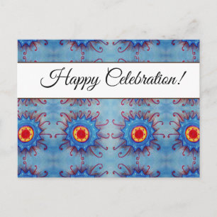 Convite Cartão postal de celebração personalizado Mandala 