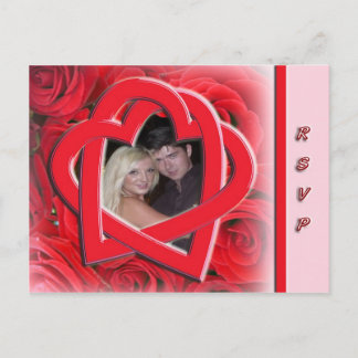 Convite Cartão postal de foto RSVP de Casamento