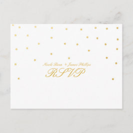 Convite Cartão postal de RSVP de casamento com confete dou