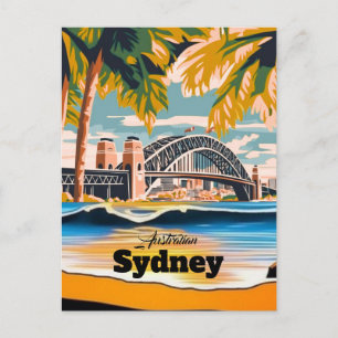 Convite Cartão postal de Sydney, cartão da cidade desenhad