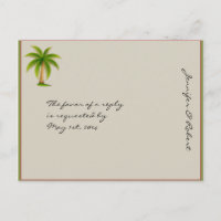 Cartão postal RSVP de Árvore de Palma Tropical