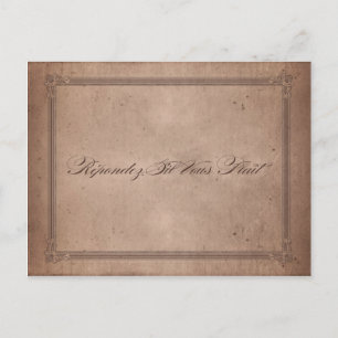 Convite Cartão postal RSVP de Casamento de Cacau Russo pos