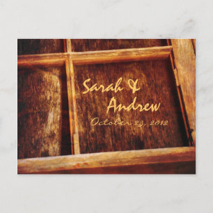 Convite Cartão postal RSVP de Casamento de Moldura da Jane