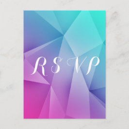 Convite Cartão postal RSVP de Casamento de Pedras de Joias
