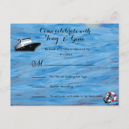 Convite Cartão postal RSVP de Casamento do tema 20XX Cruis