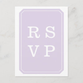 Convite Cartão postal RSVP de Casamento Puro Simplesmente 
