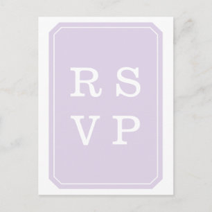 Convite Cartão postal RSVP de Casamento Puro Simplesmente 