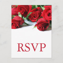 Convite Cartão postal RSVP de Casamento Romântico do Rosa
