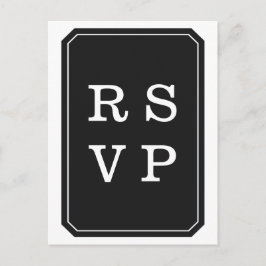 Convite Cartão postal RSVP de Casamento Simplesmente Elega