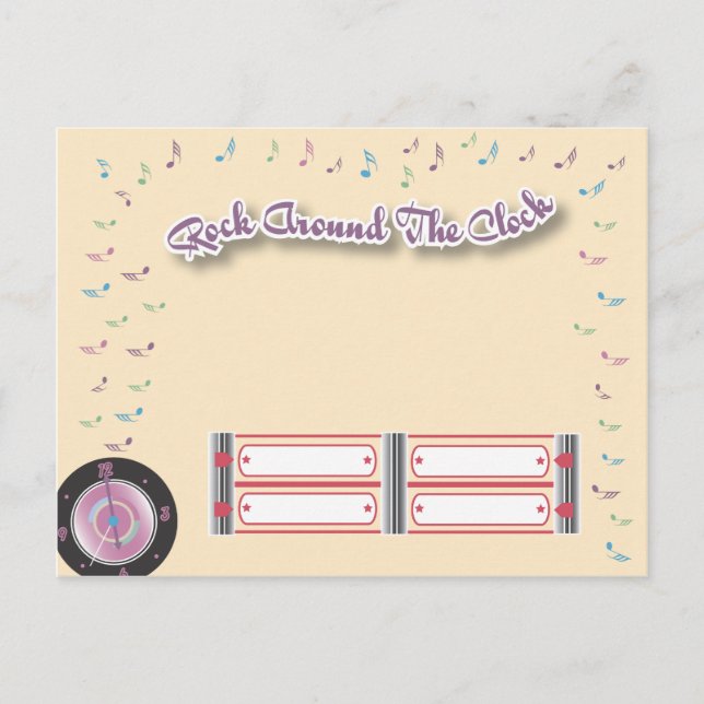 Convite Cartão postal RSVP de Partido 1950s (Frente)