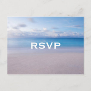 Convite Cartão postal RSVP de Serene Beach