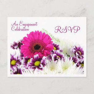 Convite Cartão postal RSVP/Noivado de casamento