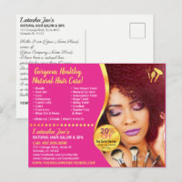 Cartão postal Stylist para o salão de cabelos natu