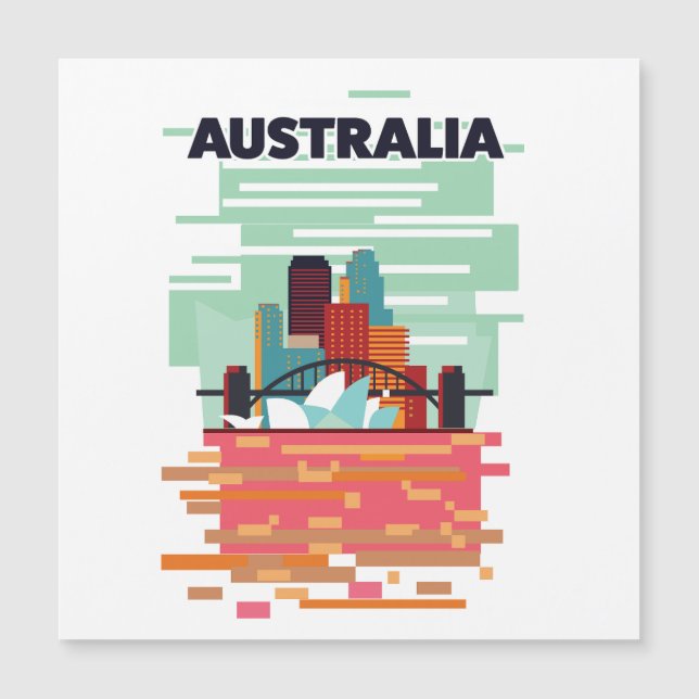 Convite cartaz de viagem da Austrália (Frente)