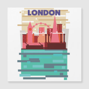 Convite Cartaz de viagem da silhueta de Londres.