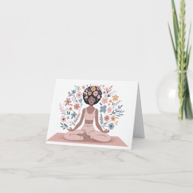 Convite Carte  Yoga Sukhasana Sérénité et Équilibre (Frente)