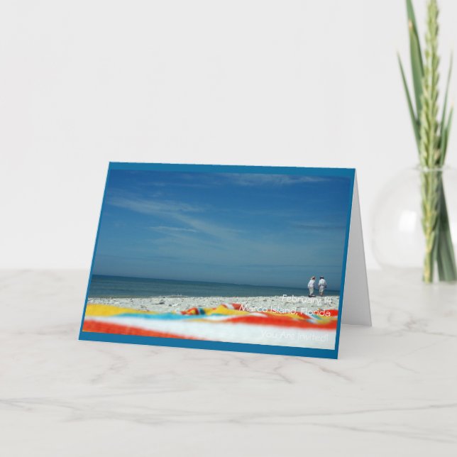 Convite Casal no Sandy Beach (Frente)